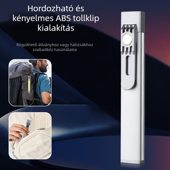 Mágneses toll LED-lámpa, 5W, 1000mAh akkumulátor, ABS tokozás, többfunkciós