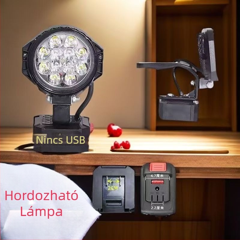 Makita Dayi Li-ion akkumulátoros LED munkalámpa - hordozható kültéri, vészhelyzeti javítási világítás szerszámokhoz