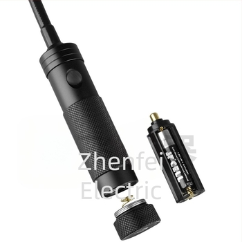 Alumíniumötvözetből készült LED elemlámpa, mágneses, 10W, 360° forgás, kézi tekerővel működik, többfunkciós, töltővel együtt