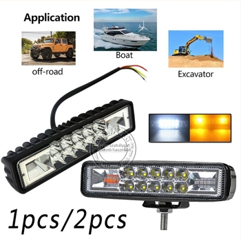 Autó- és motorkerékpár LED munkalámpa, egyenes rúd, 48W, 12-24V, 5000 lm, 50 000 óra