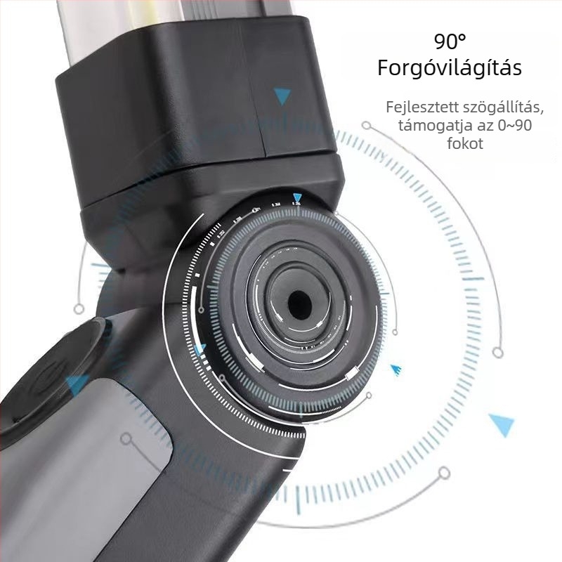 COB LED többfunkciós autó-karbantartó lámpa, összecsukható mágneses alap, USB-töltés, 2000mAh, fénynyaláb 50–100 m