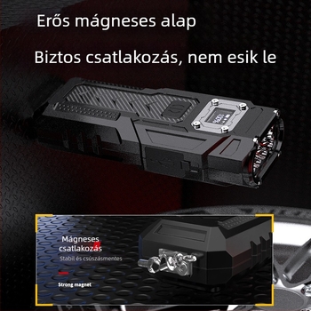Újratölthető mágneses munkalámpa LED-del és power bankkal, 1200 mAh, 5 W, hatótáv 100 m-ig