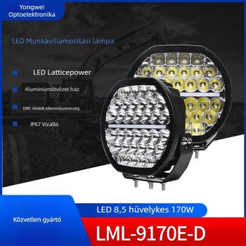 LED terepmunka világító lámpa, 70W, 9-30V DC, alumíniumötvözet ház, modell LML-9170E-D, 3000-6000K színhőmérséklet