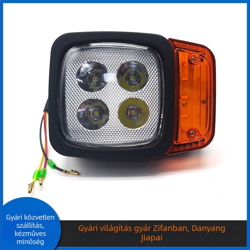 Mérnöki jármű fényszórók – halogén izzó, 24V, 70/100W, műanyag/fém; alkalmazás: töltőgépek, ásók és útépítő hengerek