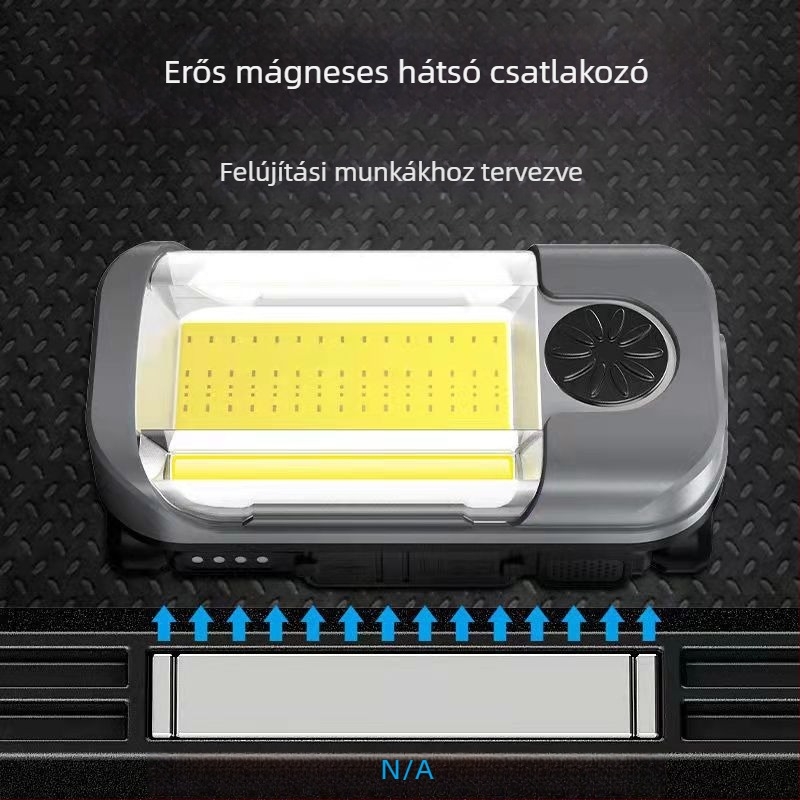 Kézben tartható autó javító munka lámpa USB töltéssel, COB LED, összecsukható kivitel, 60 W, körülbelül 4 óra üzemidő