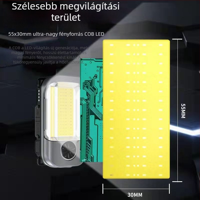Kézben tartható autó javító munka lámpa USB töltéssel, COB LED, összecsukható kivitel, 60 W, körülbelül 4 óra üzemidő