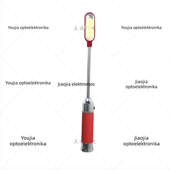 Kompakt COB LED zseblámpa, alumínium ház, 1000 mAh akkumulátor, 360° forgás, kulcstartó