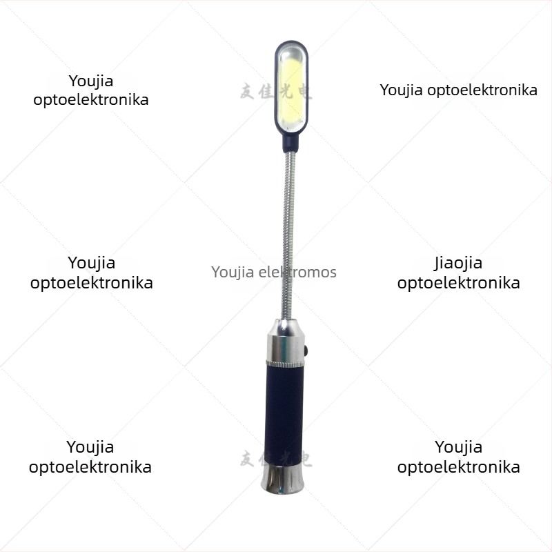Kompakt COB LED zseblámpa, alumínium ház, 1000 mAh akkumulátor, 360° forgás, kulcstartó