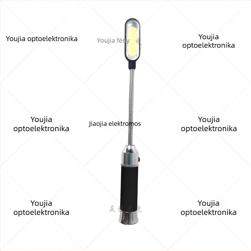 Kompakt COB LED zseblámpa, alumínium ház, 1000 mAh akkumulátor, 360° forgás, kulcstartó