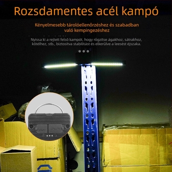 Újratölthető COB munkalámpa LED-del, összecsukható mágneses zseblámpa, 5W, 1200mAh