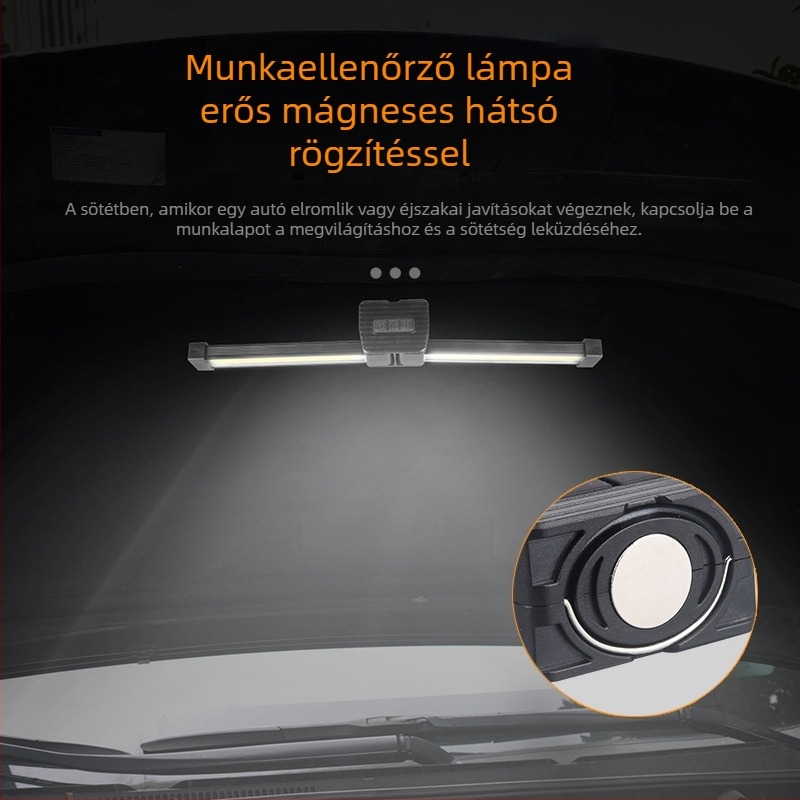 Újratölthető COB munkalámpa LED-del, összecsukható mágneses zseblámpa, 5W, 1200mAh