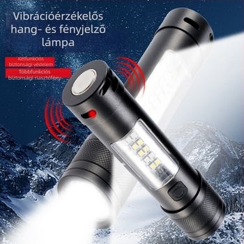 LED oldalsó zseblámpa – 10W, 800mAh, LED fényforrás, 360° forgatás, hatótávolság 50–100 m (Kritikus specifikációk)