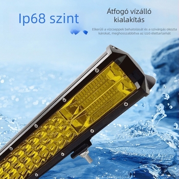 LED H28 háromsoros LED-szalag világítás, vízálló, 9-24V, 14400 lm, 5000–6000K, 50 000 óra