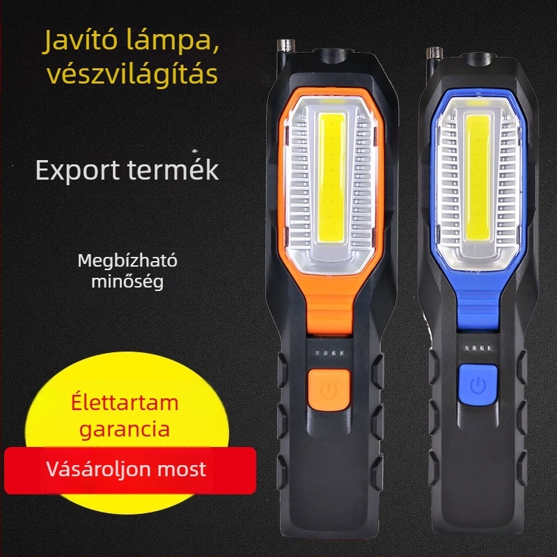 Mágneses alapú LED munkalámpa autójavításhoz