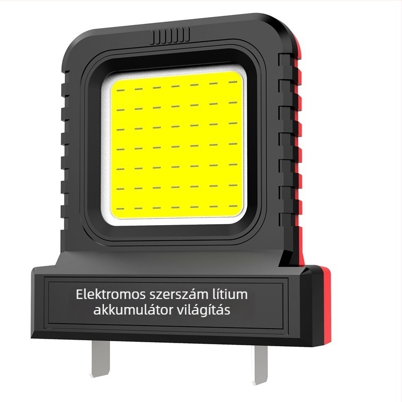 Jiantu 21V COB munkalámpa elektromos szerszámokhoz – állítható fényerő, élettartam 50 000 óra (Feszültség: 20-21V; Teljesítmény: 10W; Fényforrás: COB)