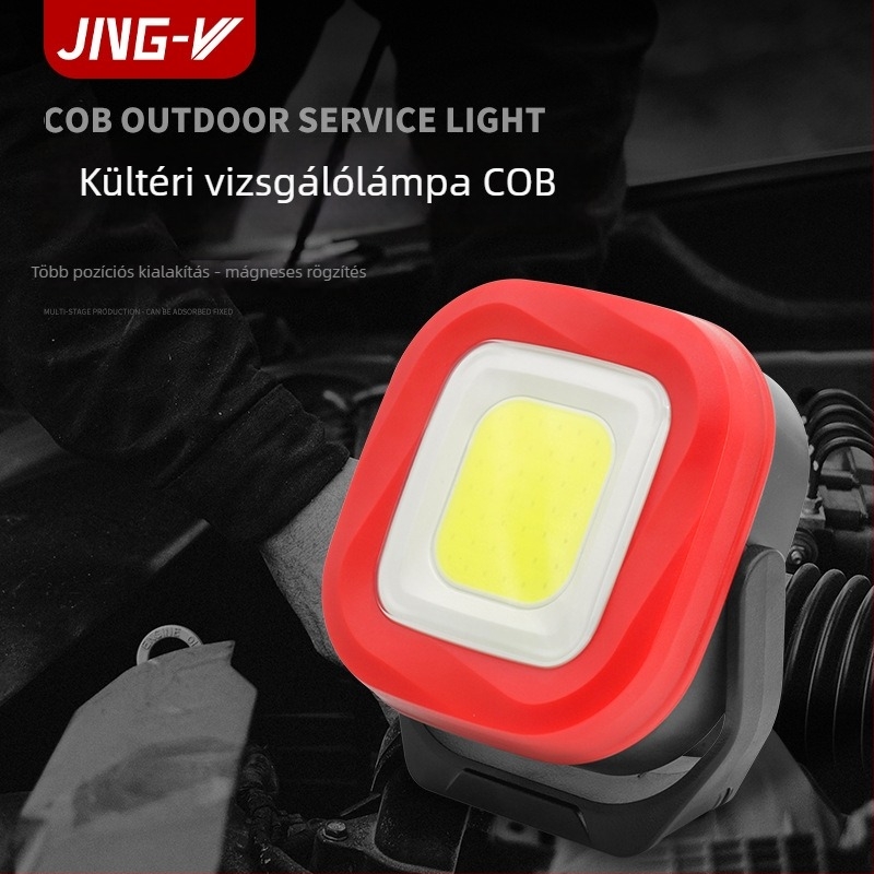 Kültéri munkalámpa S202 szerelhető tartóval, COB LED, 10W, 3,7V, minden modellhez kompatibilis