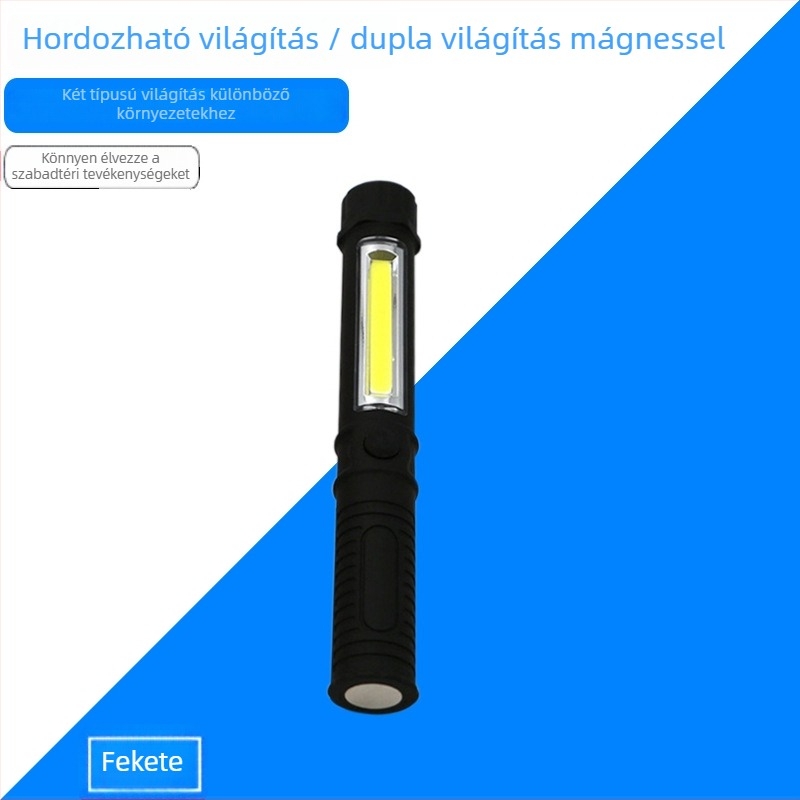 CYCLE ZONE LED Többcélú COB javítási lámpa mágnes toll formájú munkalámpával, Kempingezéshez, akkumulátoros 5V 3W