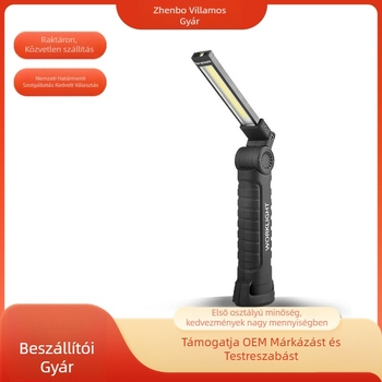 LED munkalámpa USB-töltésű, összecsukható mágneses, 3V 3W, kültéri használatra