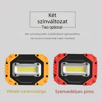 Kültéri munkavilágítás, hordozható mini világítótest, 10W, 750 lm, IP55, akkumulátoros működés (4x No.5), hatótáv 100–200 m