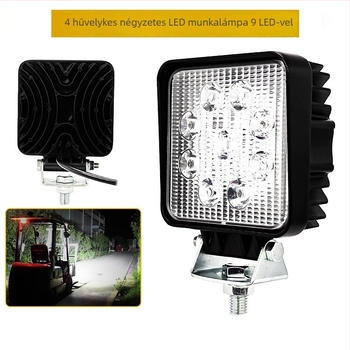 Autó LED spot - LED fényforrás, 12V, alumínium ház, modell work100, élettartam 50 000 óra