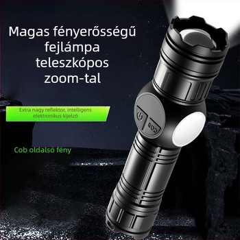 Kézi elemlámpa Yt-887, 60W, 350 lm, teleszkópos zoom