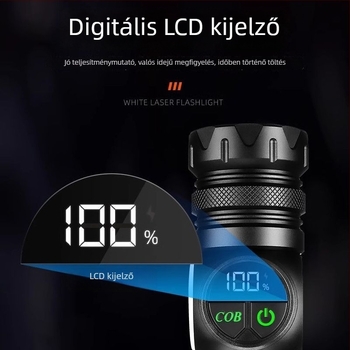 Kézi elemlámpa Yt-887, 60W, 350 lm, teleszkópos zoom