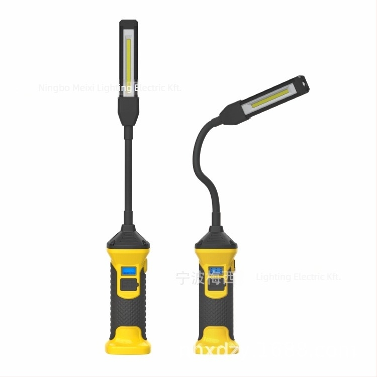 Mágneses újratölthető munka lámpa forgó COB LED-del, 10W, 3.7V, 6000–7000K, 1100 lm