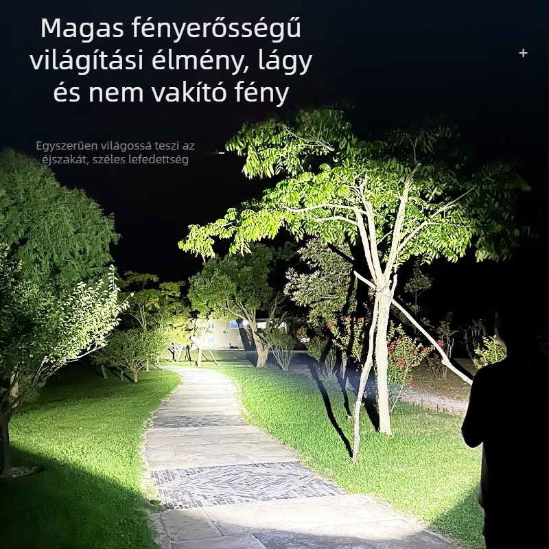 Multifunkcionális L-szögű sarok LED-lámpa, 10W, 1800mAh akkumulátor, alumíniumötvözet test, USB töltés, vészvilágítás és vizsgálat