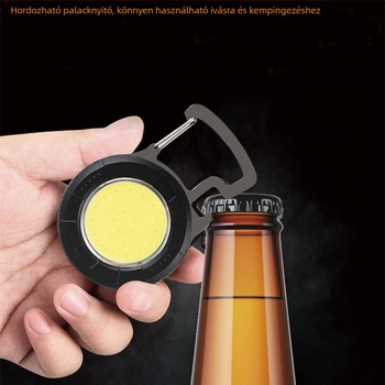 Kulcstartó LED zseblámpa Type-C töltéssel, 5W, 650mAh, alumínium ötvözet ház
