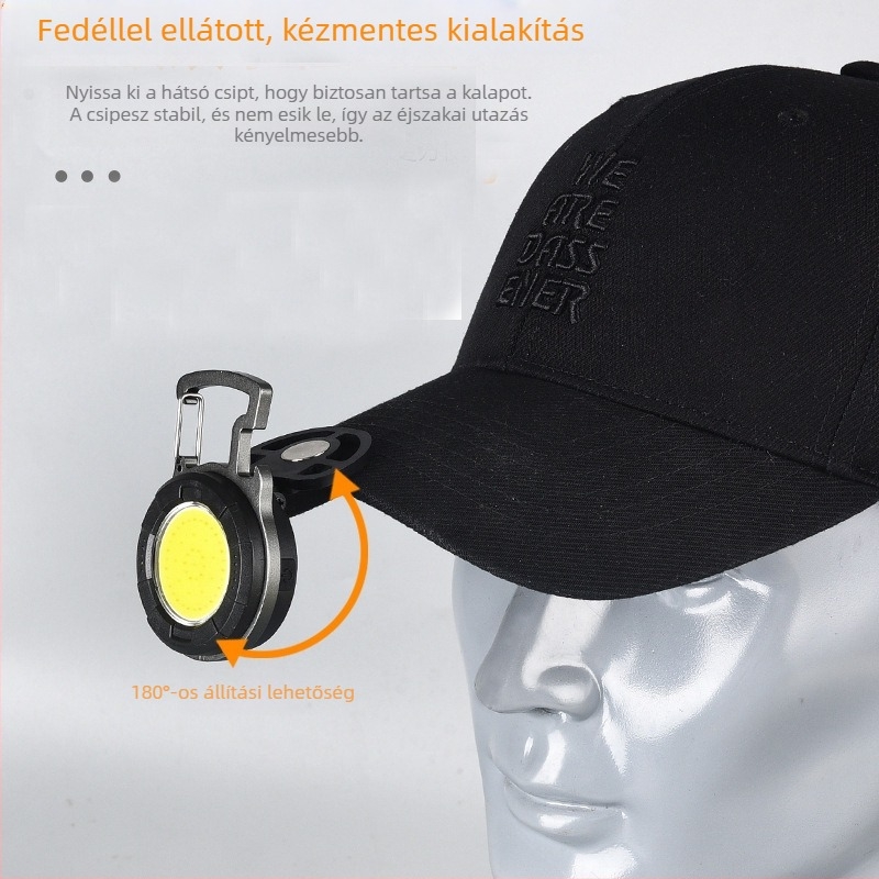 Kulcstartó LED zseblámpa Type-C töltéssel, 5W, 650mAh, alumínium ötvözet ház