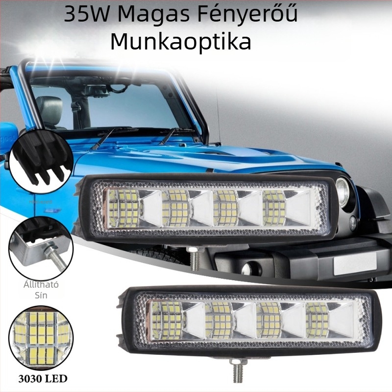 LED munka világítás 24 LED-es, 3000 lm, 12V, alumínium ház, modell work049