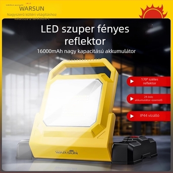 Walmon W06 Kültéri mágneses LED munkalámpa autójavításhoz, ultra fényes, 2000 lm, újratölthető, 50 W