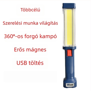 LED munka lámpa mágnessel, 5200mAh akkumulátor, COB LED, 10W
