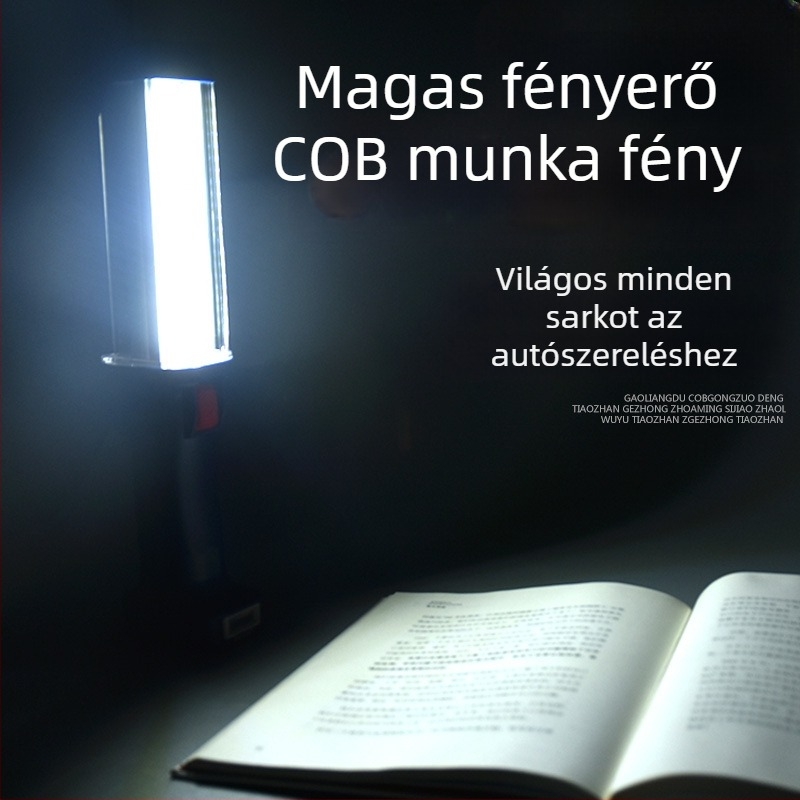 LED munka lámpa mágnessel, 5200mAh akkumulátor, COB LED, 10W