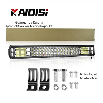 Autó LED munkalámpa, háromsoros szalag, 288W, 24V, 8000 lm, 6000K, Alumínium