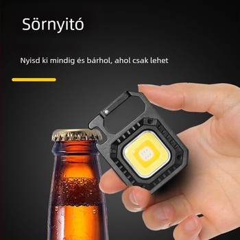 Kulcstartó COB zseblámpa USB töltéssel, 10W COB fényforrás, multifunkcionális munka lámpa