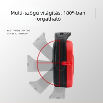 COB munka lámpa, hordozható állítható kültéri ellenőrző lámpa mágneses rögzítéssel, 8W, 3.7V, 350 lm, 6500K, SQ01 modell