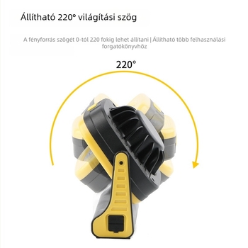 Type-C töltésű kültéri sátorlámpa, LED munka- és többfunkciós lámpa mágneses rögzítéssel és kampóval, 5V 2.1W