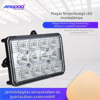 LED mezőgazdasági munkalámpa alumínium ötvözetettel, modell SL-5061F, fényáram 4800 lm, 10-30 VDC, John Deere Combine 9400–9510 és 95-hoz