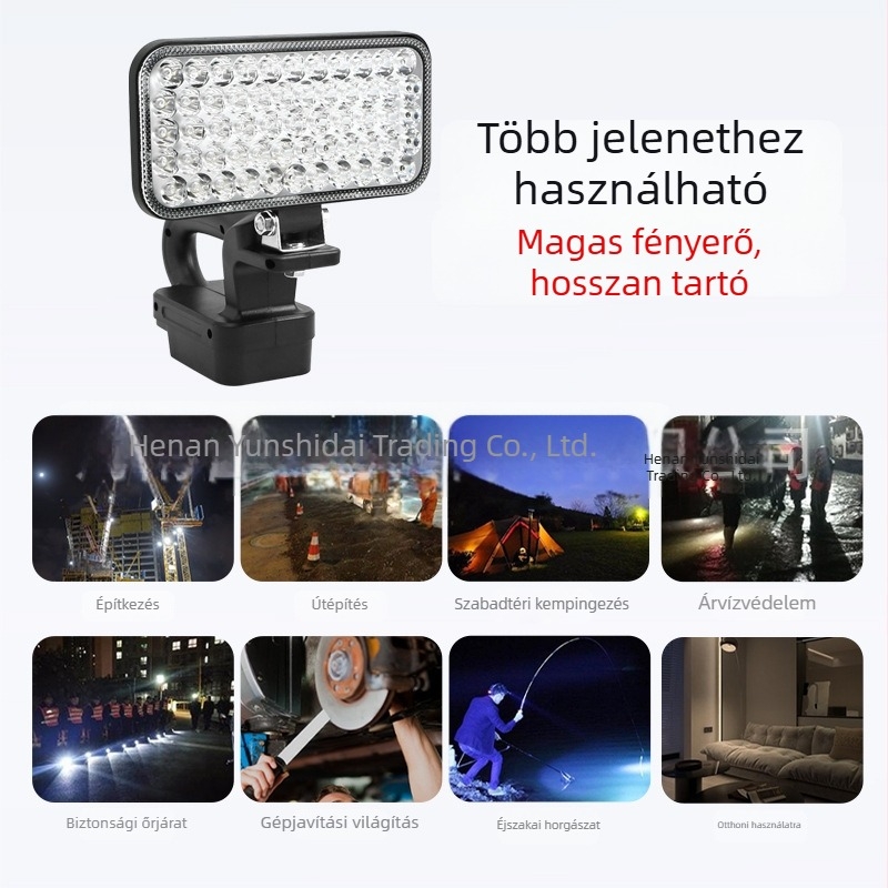 Lítiumakkumulátoros hordozható munka- és vészvilágítás, kempingezéshez és építkezésekhez, több méretben