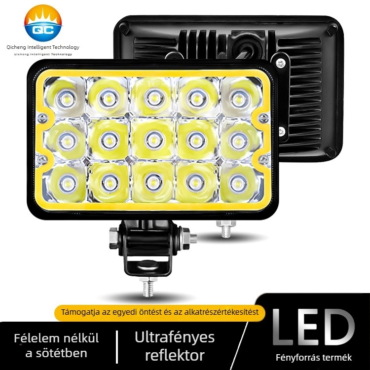 5 hüvelykes fényszóró apertúrával, 15 LED-del, 45W LED-del, módosított elsőfényszóró, vizsgálati és munkalámpa off-road járművekhez