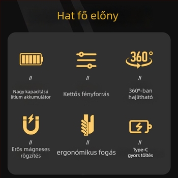 S-308 mágneses LED munka lámpa autójavításhoz és CNC esztergéphez, állítható