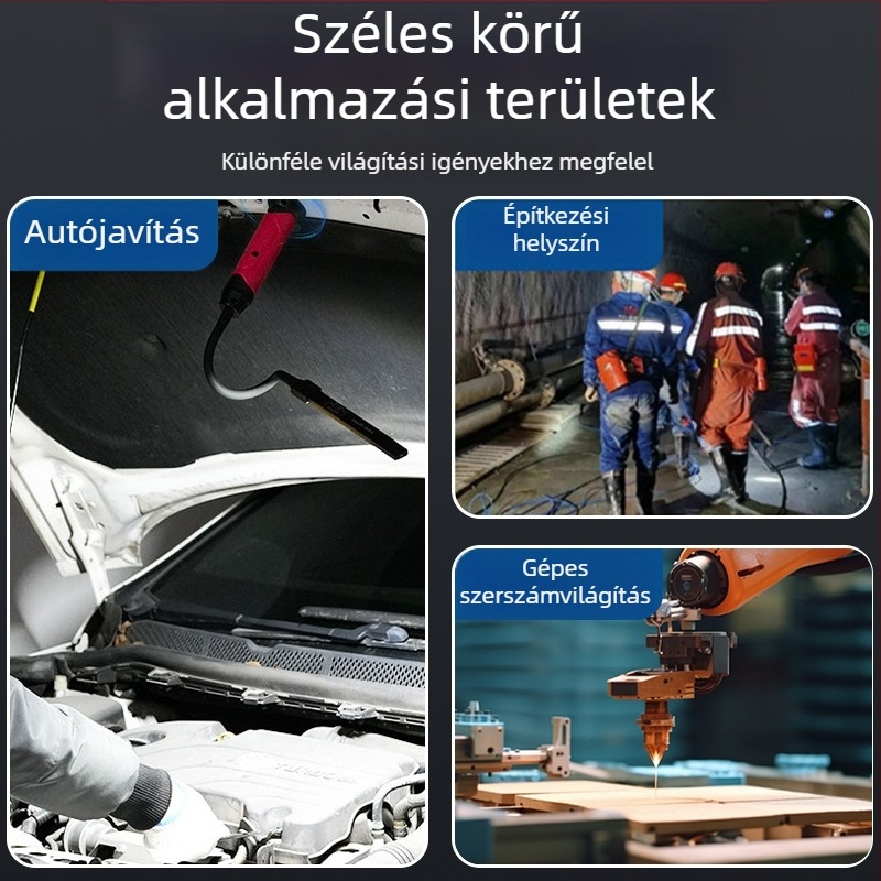 S-308 mágneses LED munka lámpa autójavításhoz és CNC esztergéphez, állítható