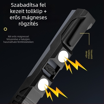 COB LED munkalámpa mágneses alapú, újratölthető, ultra fényes 100–240 lm, kültéri hordozható spotlámpa