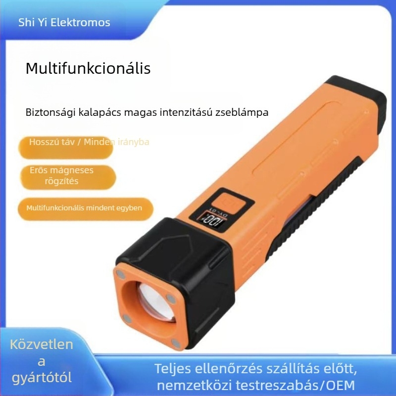 LED munka lámpa COB-vel, összecsukható mágneses sátorlámpa kültéri használathoz, DY-01 modell, 15W, 18650 elem, töltési idő 1–2 óra, üzemidő 3–5 óra