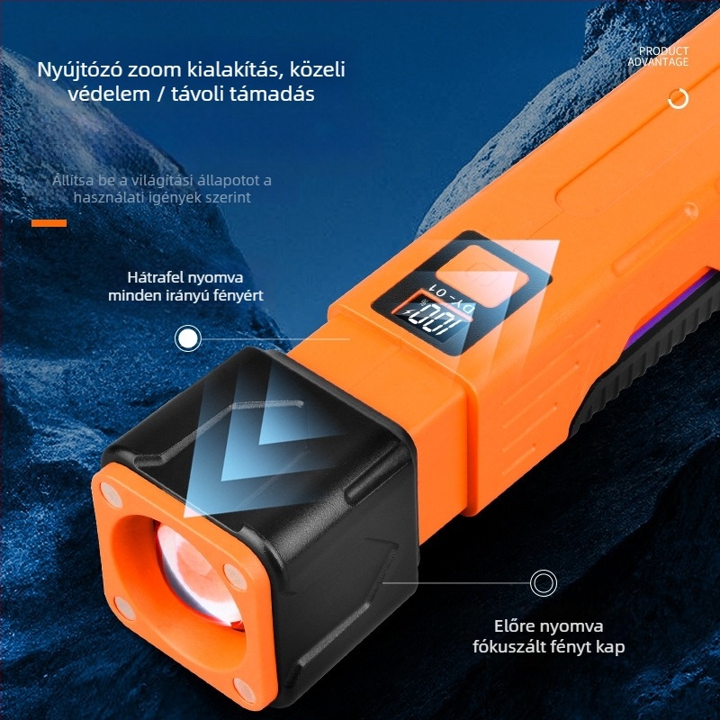 LED munka lámpa COB-vel, összecsukható mágneses sátorlámpa kültéri használathoz, DY-01 modell, 15W, 18650 elem, töltési idő 1–2 óra, üzemidő 3–5 óra