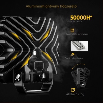 JG-63 LED munka lámpa ásógépekhez és nehéz gépekhez — 45W, 9-32V DC, 4950 lm, 6000K
