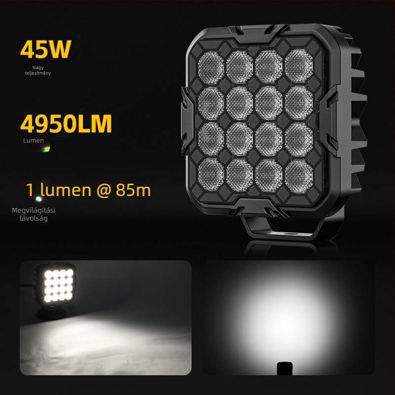 JG-63 LED munka lámpa ásógépekhez és nehéz gépekhez — 45W, 9-32V DC, 4950 lm, 6000K