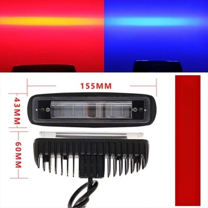 Targonca LED figyelmeztető fény határfénnyel és hátrameneti jelzőfénnyel, 30W, 12-80V, vízálló