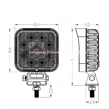 LED munka lámpa gépekhez és teherautókhoz - 36W, 9-32V, 6000 lm, 30° spot + 60° flood, 50 000 óra
